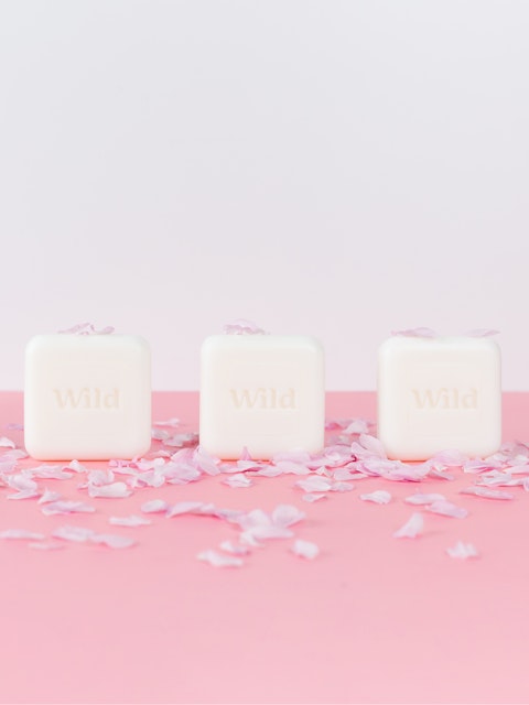 Trio of Wild soaps with jasmine and mandarin blossom flowers