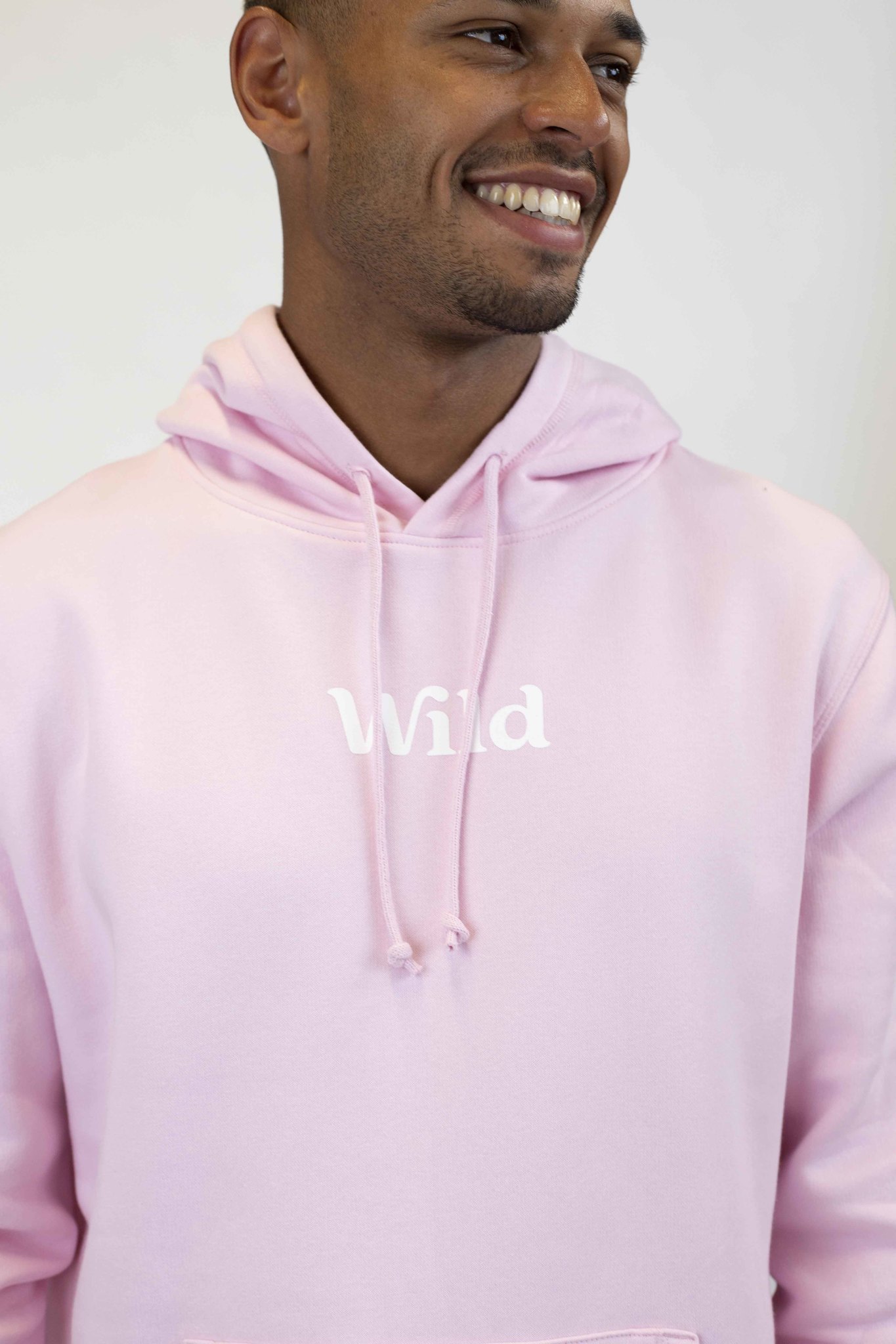 Large Pastel Pink Hoodie Wild UK