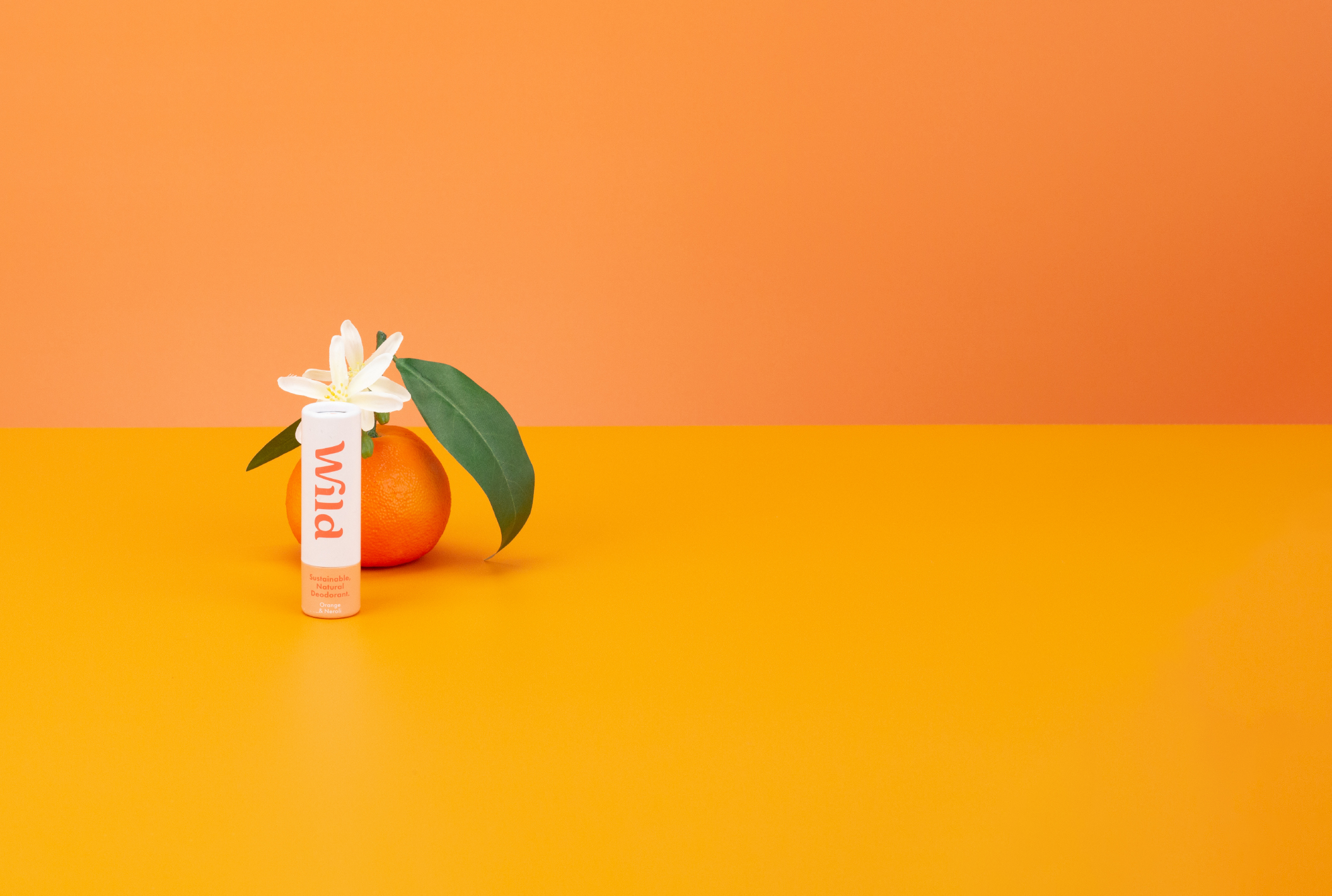 Légende : une orange surmontée d'une fleur