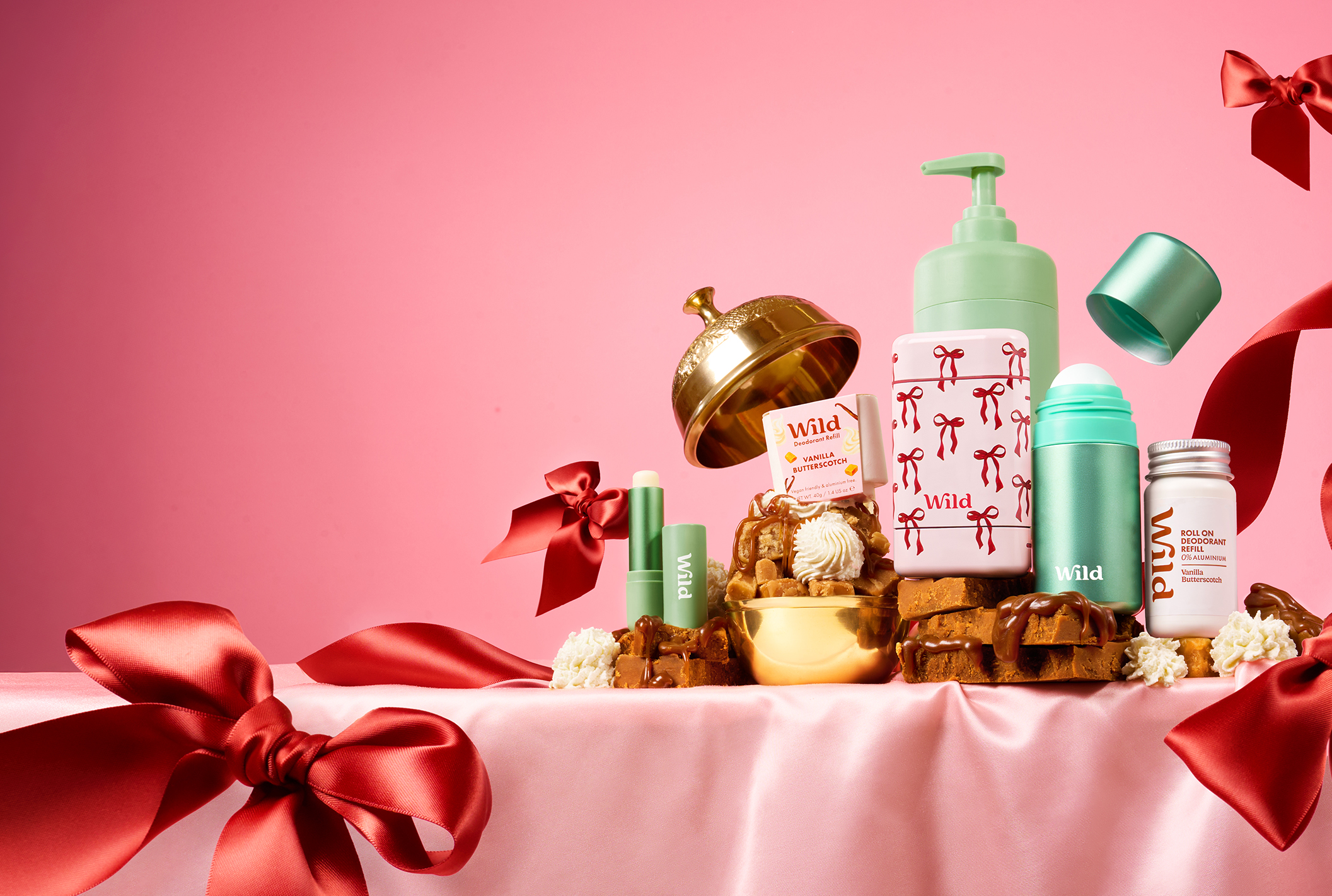 Caption: a table topped with lots of beauty products