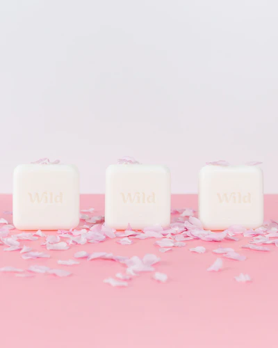 Trio of Wild soaps with jasmine and mandarin blossom flowers