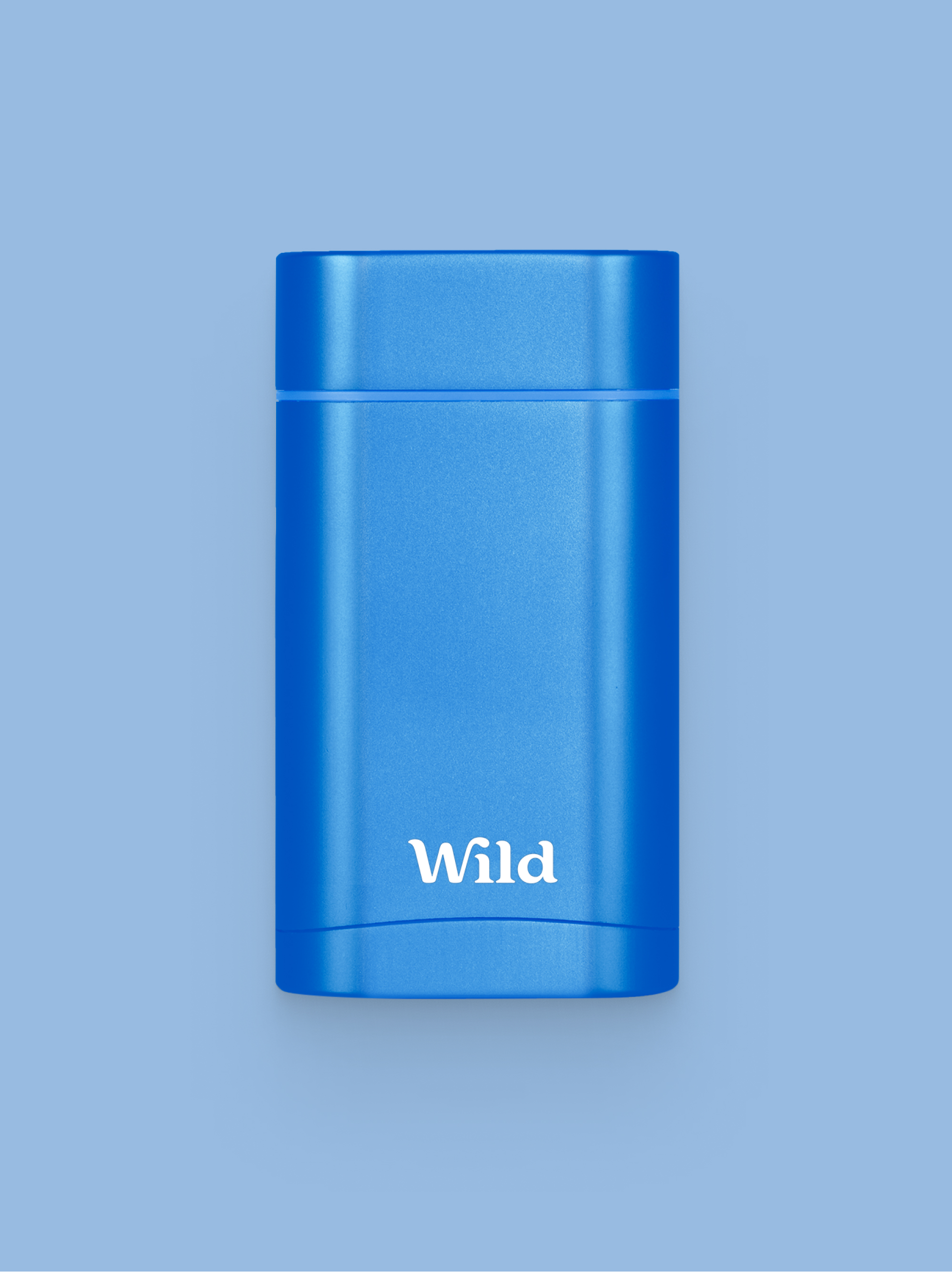 Légende : un briquet bleu avec le mot "wild" dessus