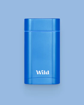 Caption: a blue lighter with the word wild on it