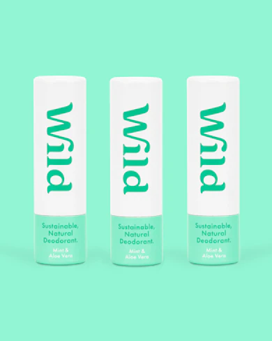 Caption: three different types of deodorant on a blue background