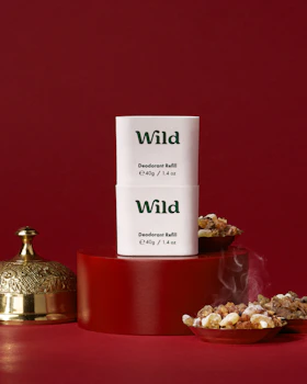 Caption: a box of wild sitting on top of a red table