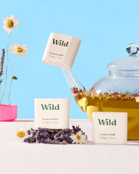 Bildunterschrift: eine Teekanne mit wildem Tee und zwei Tassen