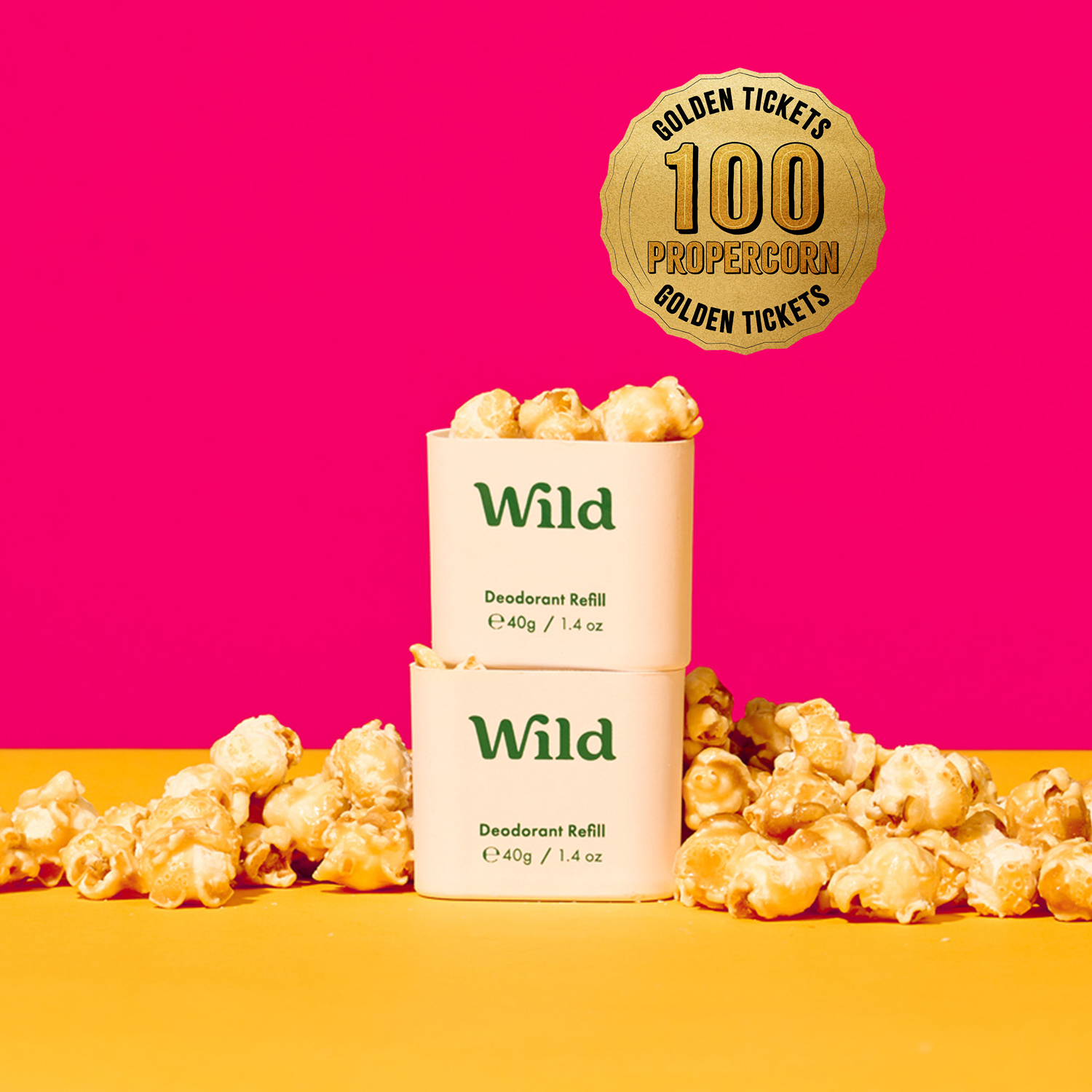 Caption: a couple of boxes of popcorn sitting on top of a table