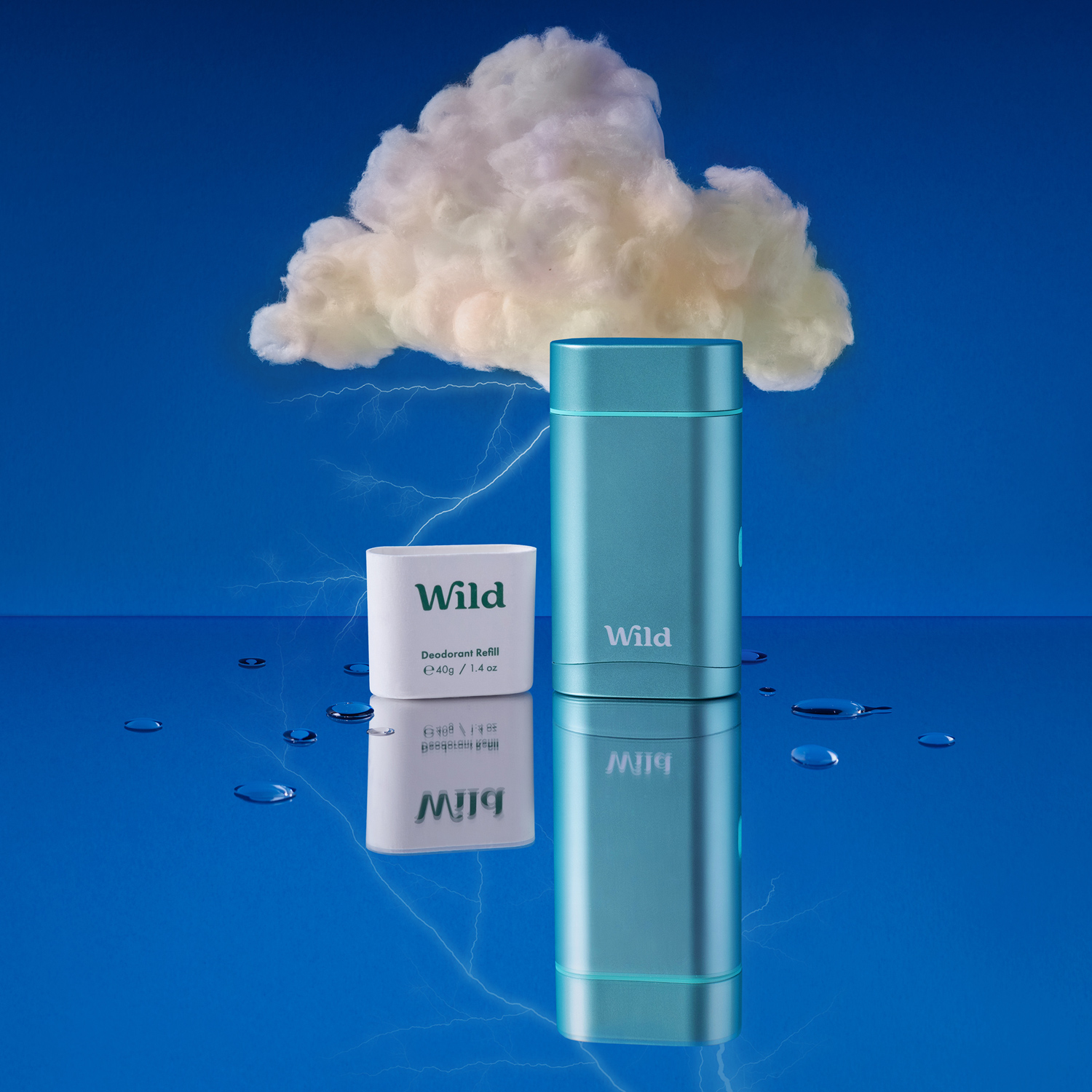 Bildunterschrift: eine blaue Röhre mit einer Wolke oben drauf