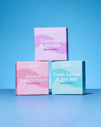 Caption: three boxes of fresh cotton and sea salt