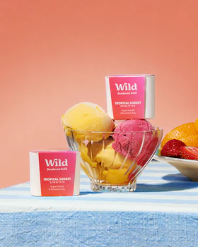 Caption: a bowl of ice cream next to a bowl of fruit