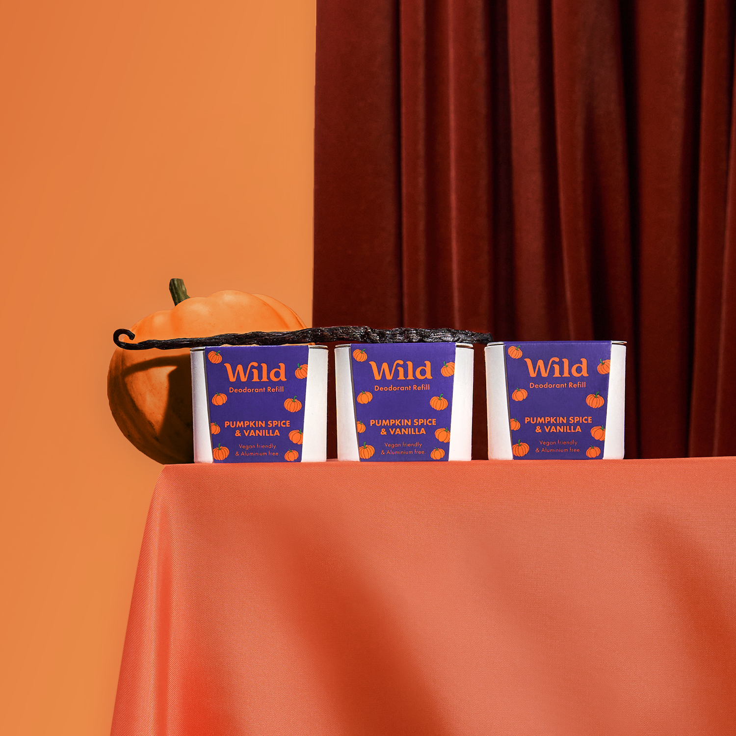 Caption: three boxes of wild brand soap sitting on a table