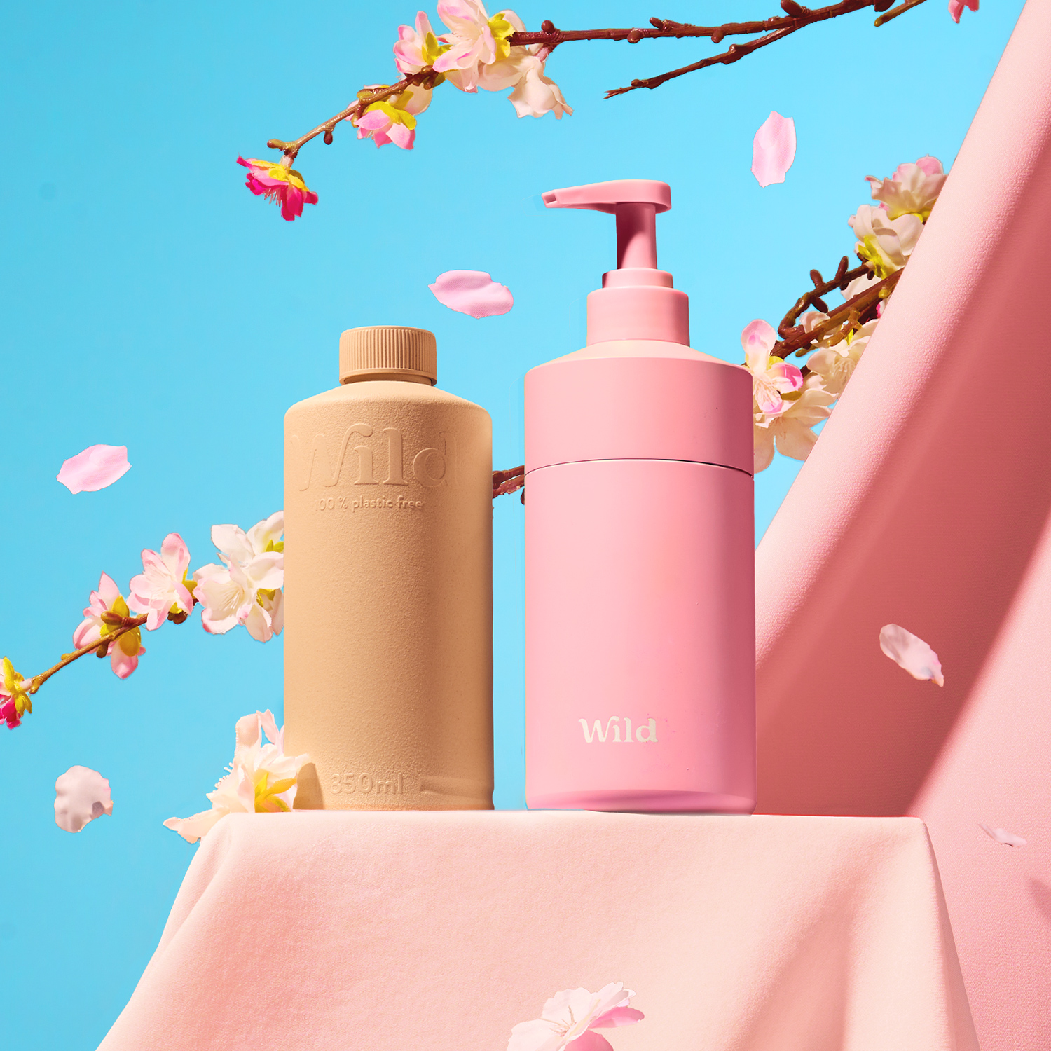 Caption: a bottle of lotion and a bottle of lotion on a table