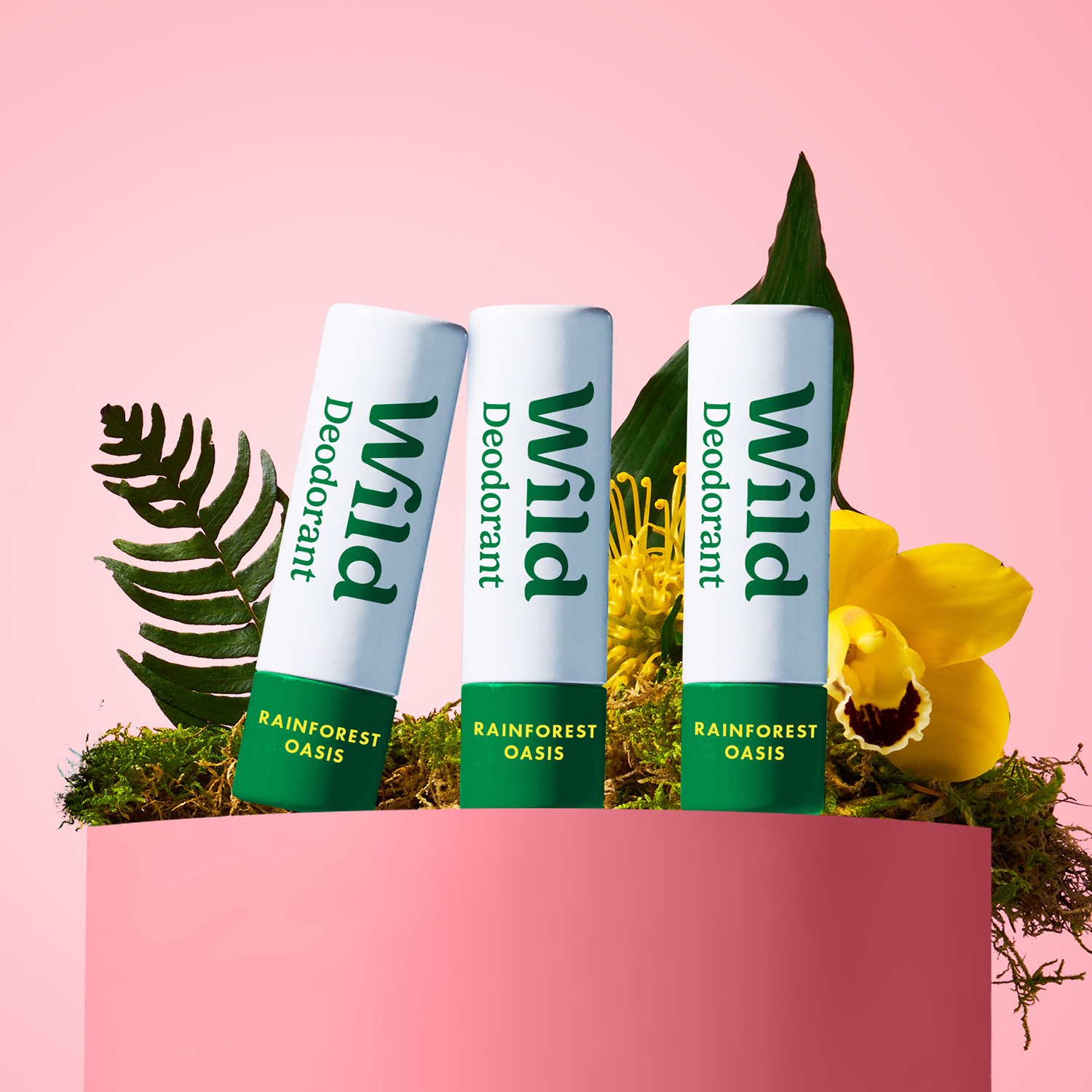 Pie de foto: tres balas de labio sentadas encima de una maceta rosa