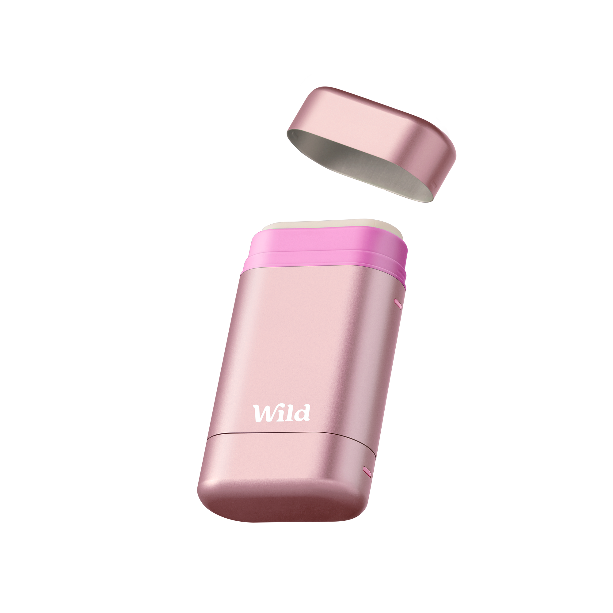 Didascalia: un flacone di pillole rosa con la parola "wild".