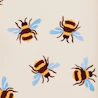Caption: a group of bees on a white background