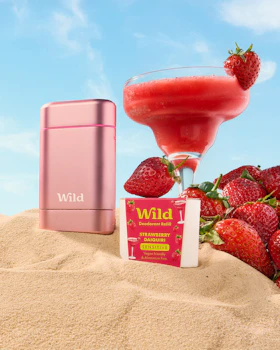 Caption: a pink mp3 player sitting on top of a pile of sand