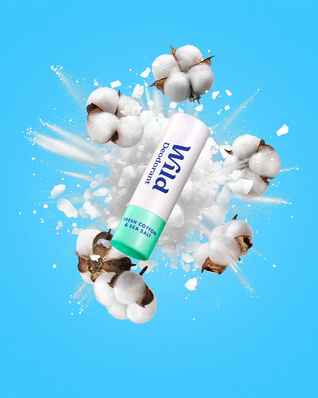 Légende : une bouteille de petit-lait posée sur une pile de coton