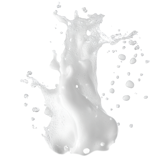 Caption: a white background with bubbles and a tube of toothpaste