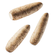 Caption: a couple of long brown objects on a white background