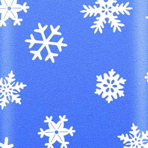 Bildunterschrift: ein blauer Hintergrund mit weißen Schneeflocken darauf