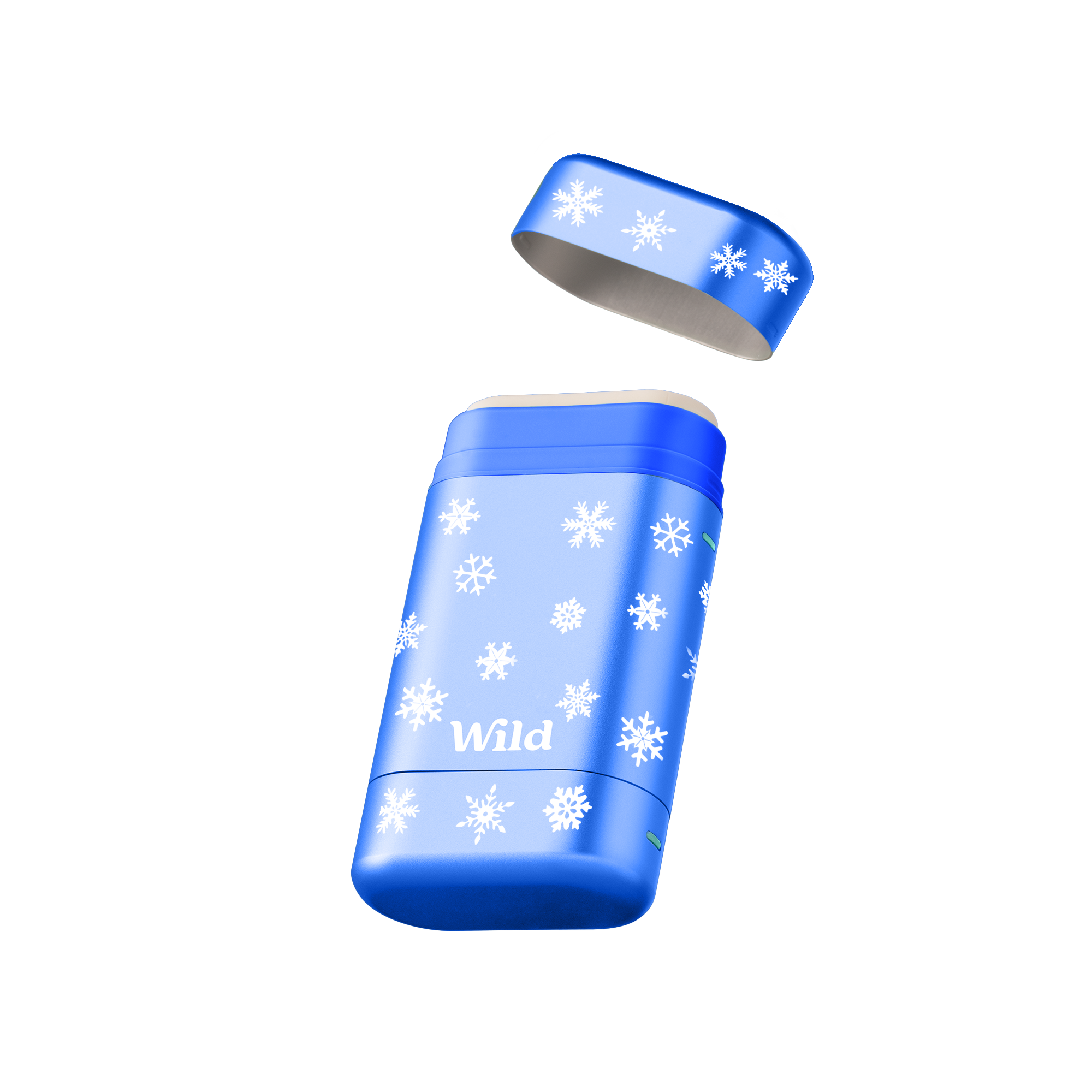 Caption: a couple of blue batteries sitting next to each other