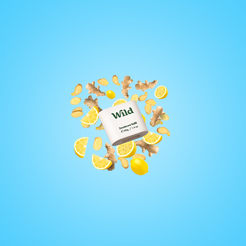 Caption: a bunch of lemons and lemon slices on a blue background