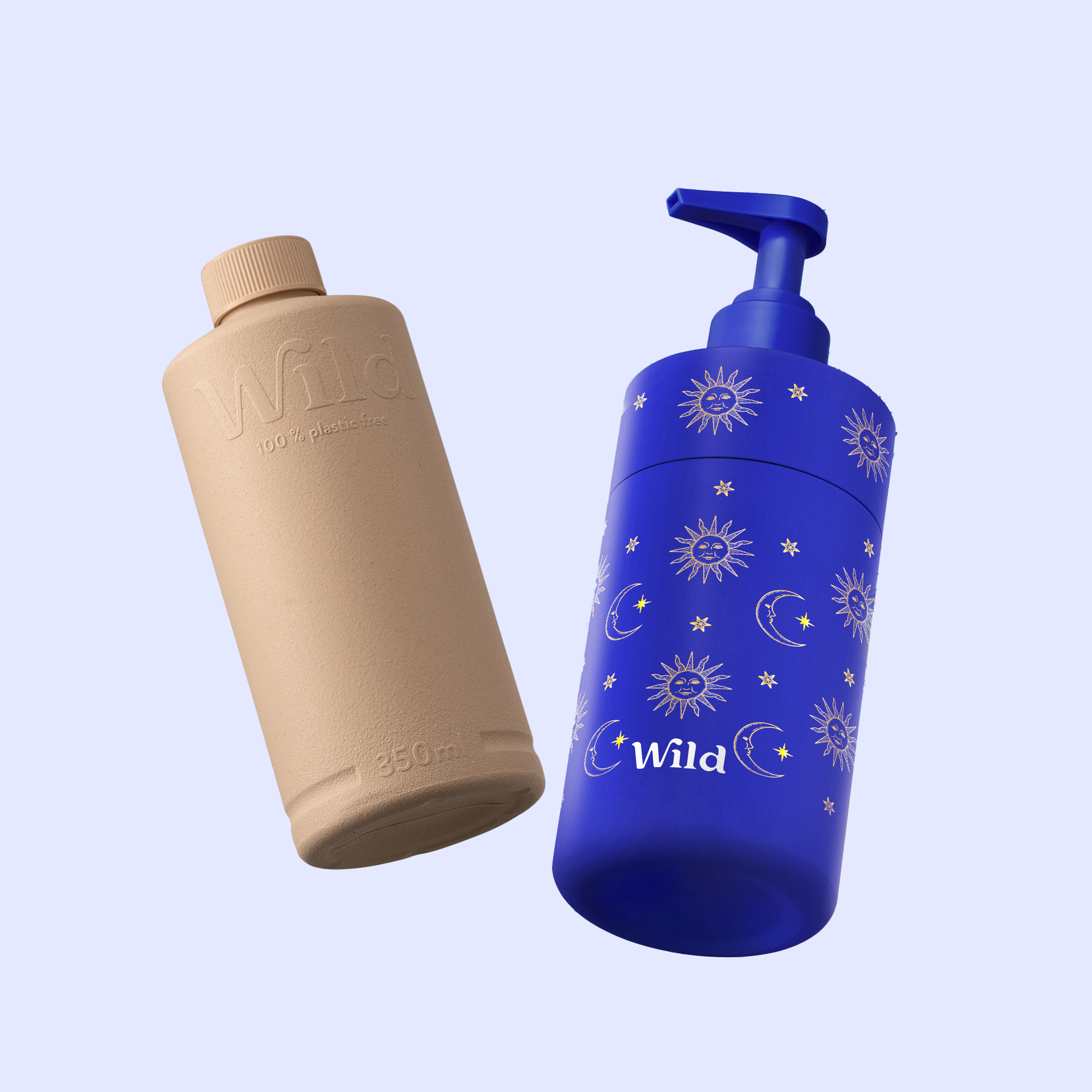 Didascalia: un flacone di lozione accanto a un flacone di lozione