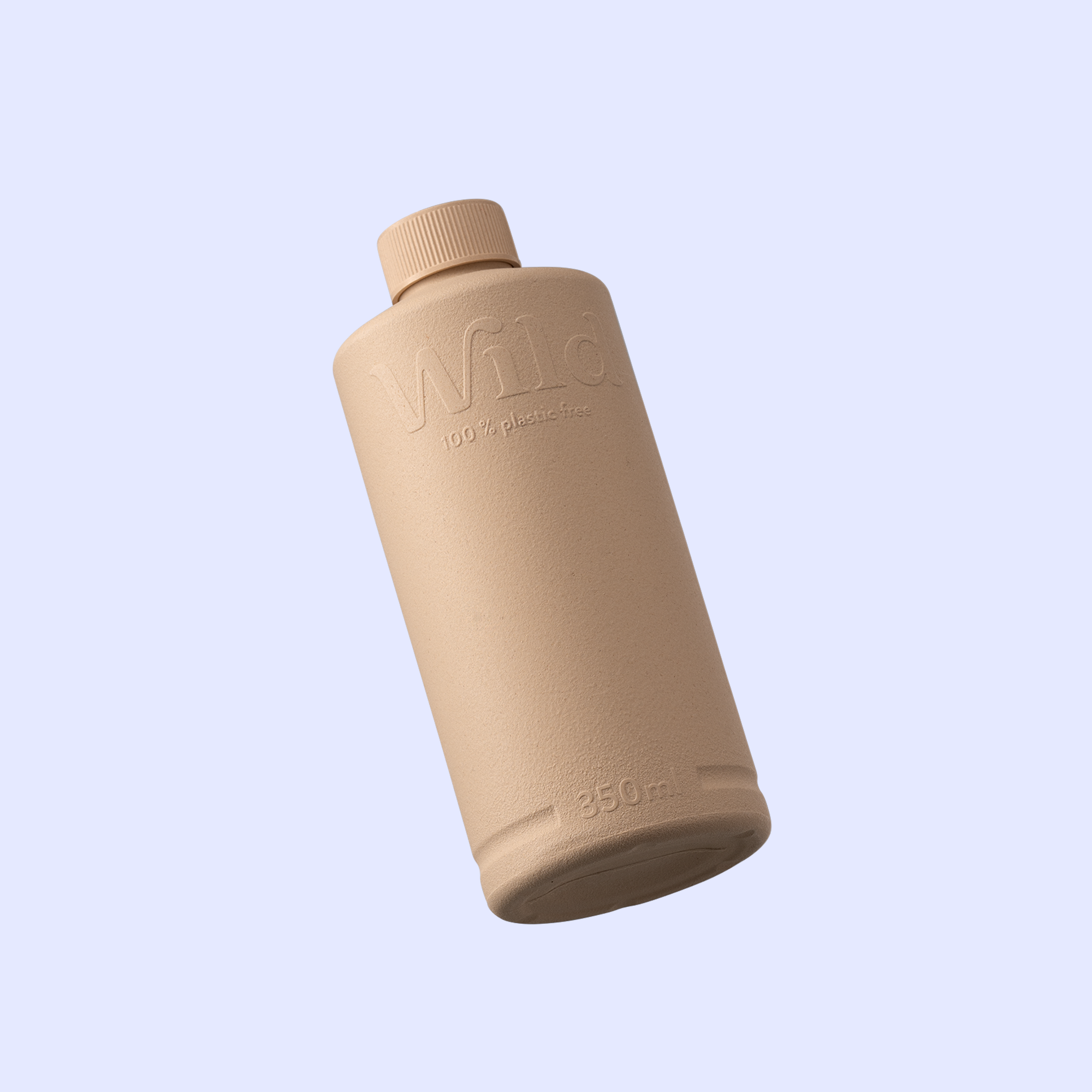 Didascalia: una bottiglia di abbronzatura vola in aria