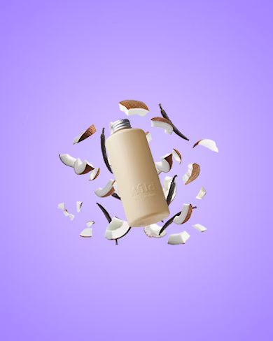 Caption: a can of soda surrounded by confetti on a purple background