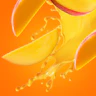 Caption: a close up of a banana and orange juice