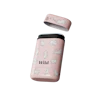 Caption: a pink tumbler with cats on it
