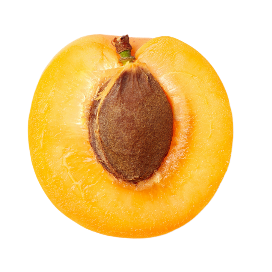 Caption: a close up of a piece of fruit on a black background