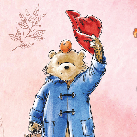 Légende : dessin d'un ours en peluche tenant un cœur rouge