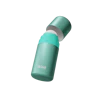 Caption: a green bottle with a white cap