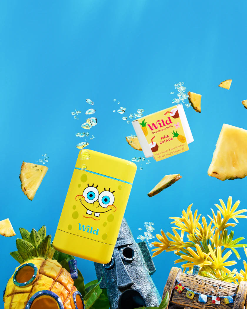 Bildunterschrift: eine Spongebob-Figur schwebt in der Luft