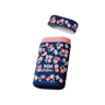 Légende : une bouteille ornée d'un motif floral