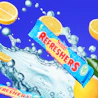 Caption: a picture of a bar of refreshers surrounded by lemons and water
