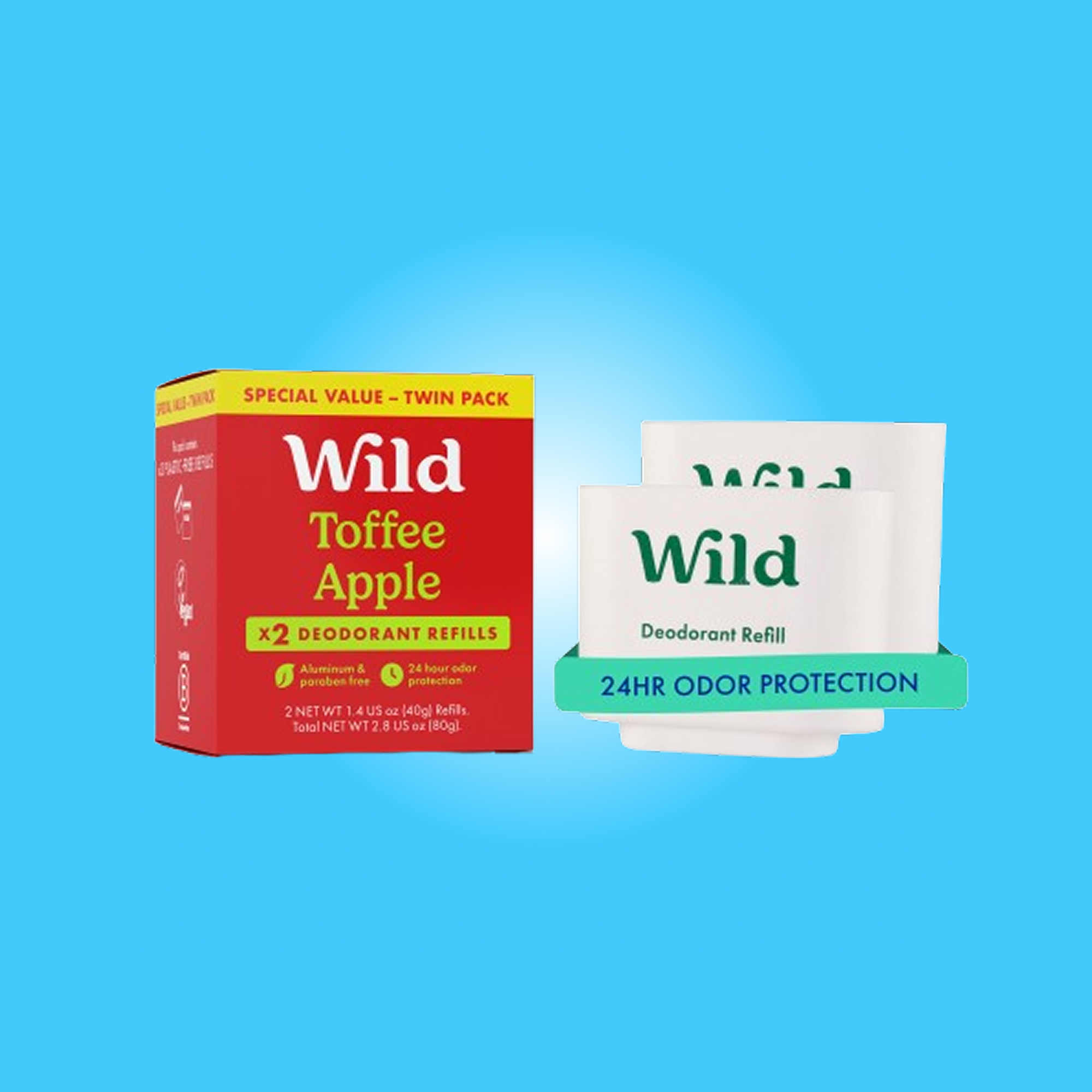 Caption: a box of wild coffee apple next to a box of wild coffee apple