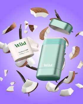 Caption: a couple of items that are on a purple background