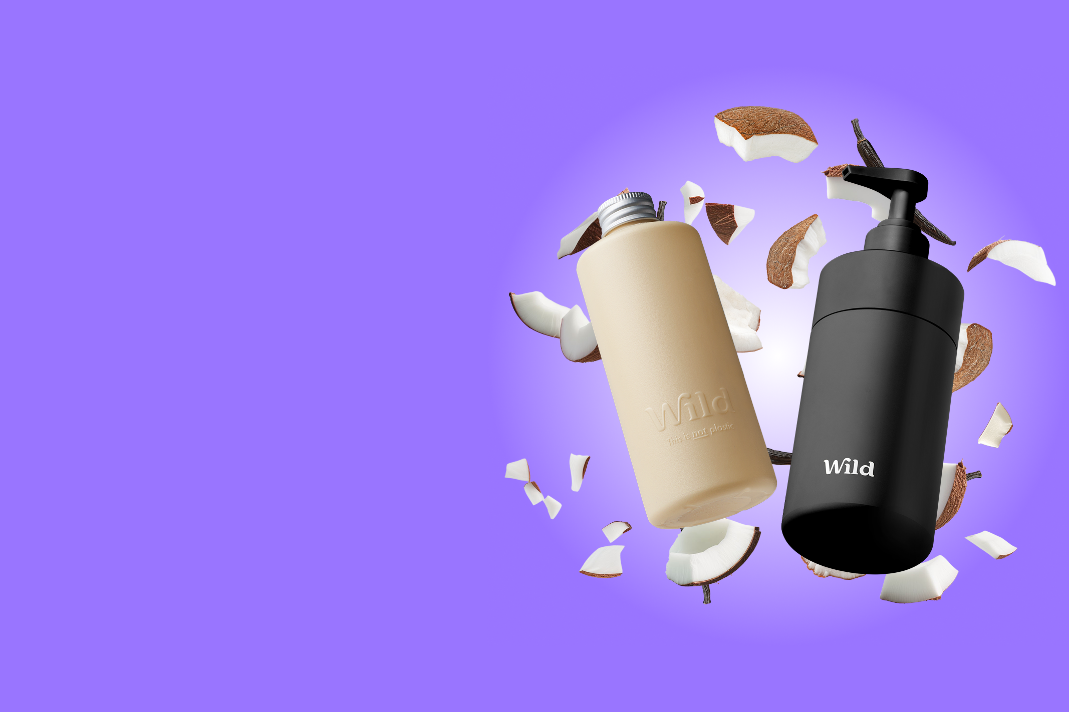 Légende : deux bouteilles placées l'une à côté de l'autre