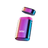 Caption: a purple and blue bottle with the word wild on it