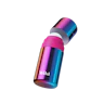Caption: a pink and blue bottle with the word wild on it