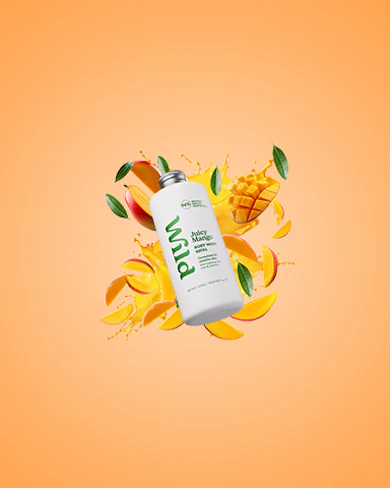 Caption: a bottle of lotion sitting on top of a yellow background