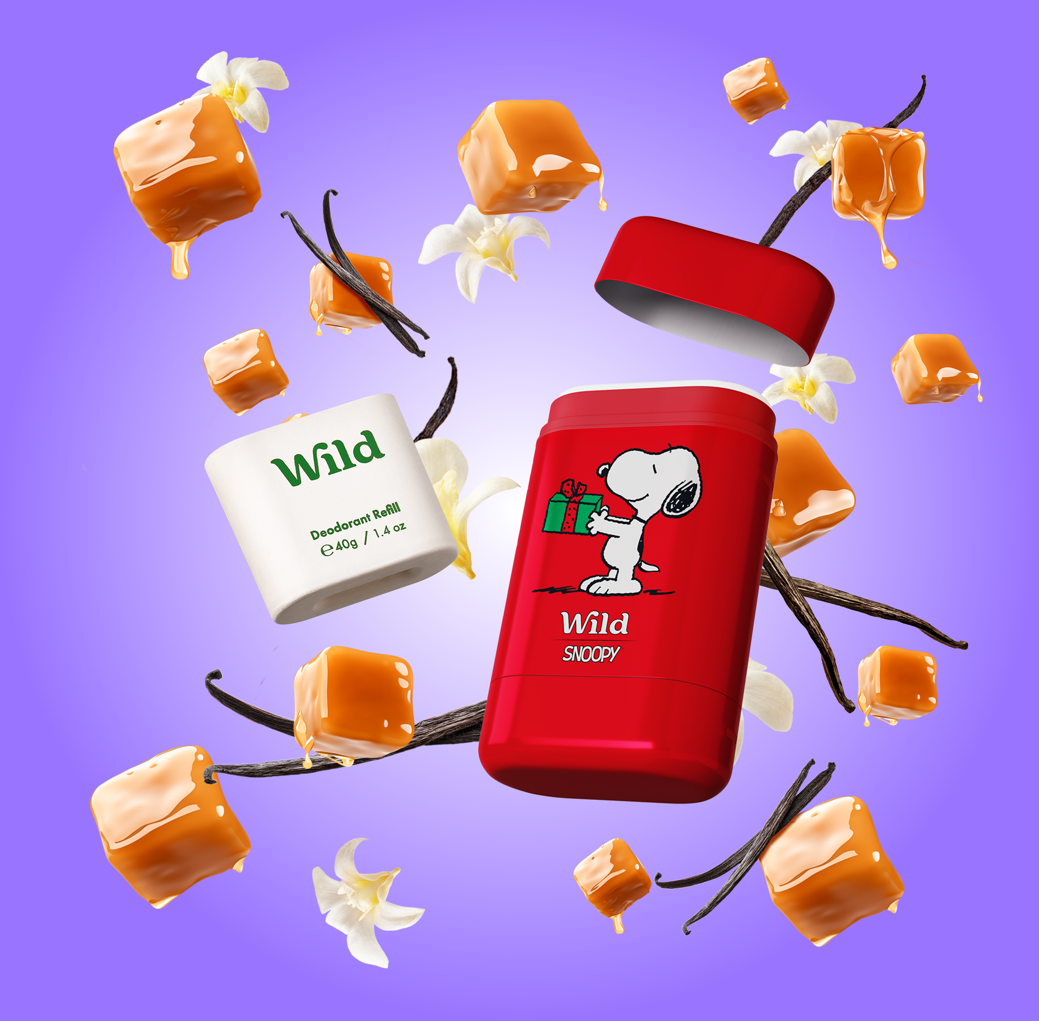 Bildunterschrift: Ein Bild von einer Art Essen auf violettem Hintergrund