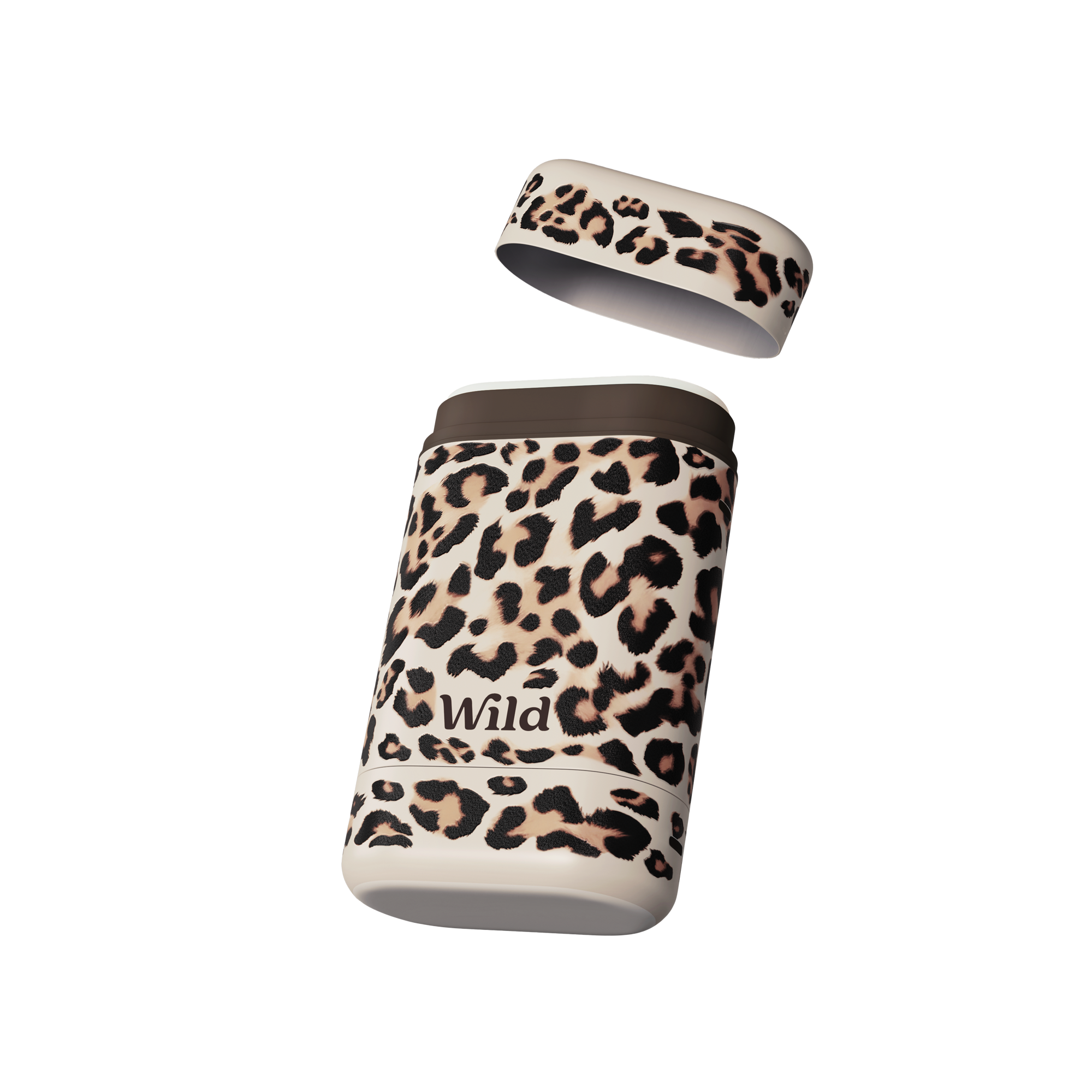 Caption: a pair of leopard print wrist wraps