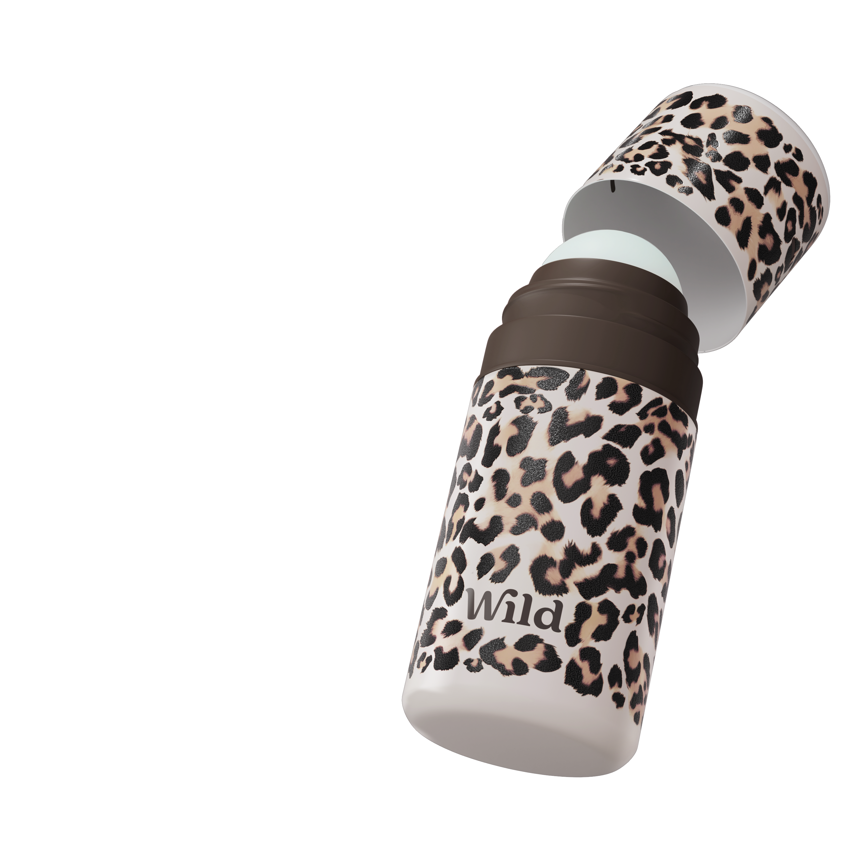 Bijschrift: een waterfles met een luipaardprint erop