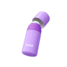 Caption: a purple water bottle with the word wild on it
