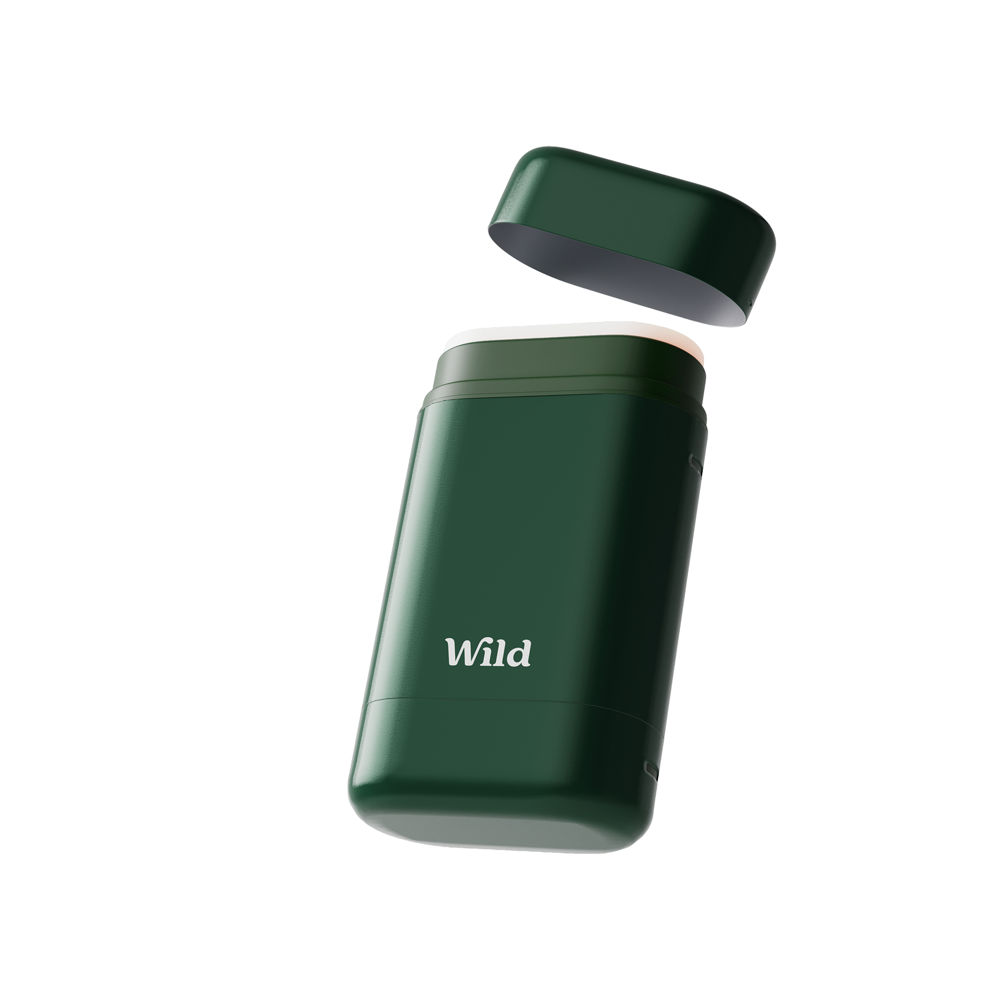 Caption: a green bottle with the word wild on it
