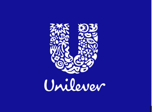 Caption: a blue background with a white u on it