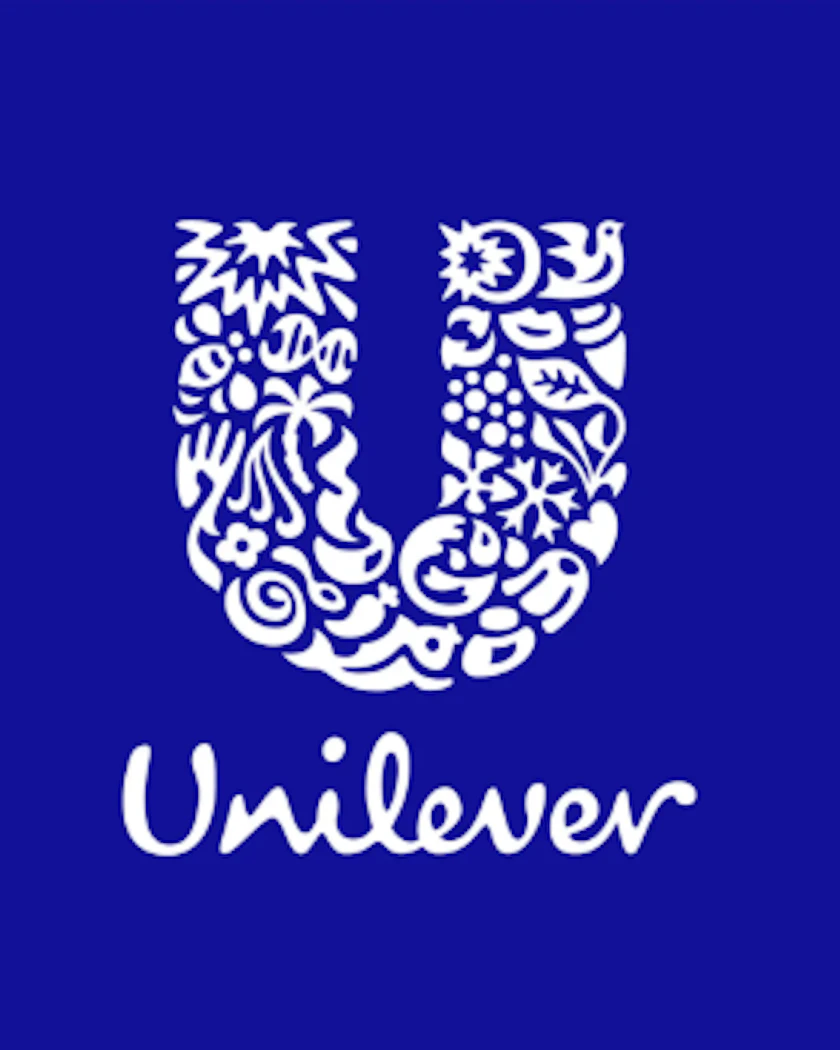 Caption: a blue background with a white u on it